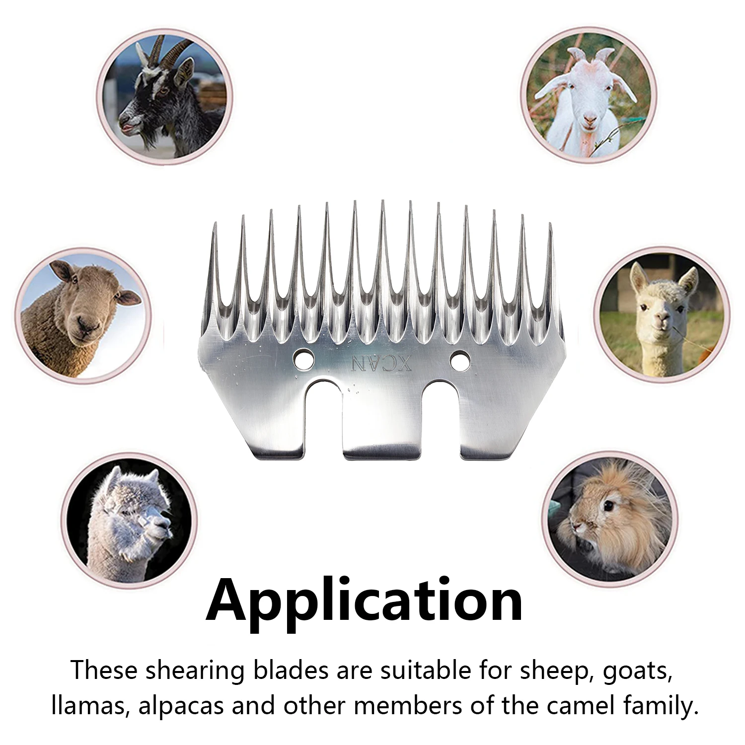 XCAN Sheep/Goats Shearing Clipper Straight 9/13 Tooth Blade Sheep Clipper Shear Scissors