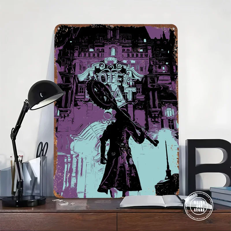 Hotel & Gear Tin Sign Metal Poster Vintage Interior Decoration Customizable Metal Signs for Wall Art Decoration Wand Deko Retro