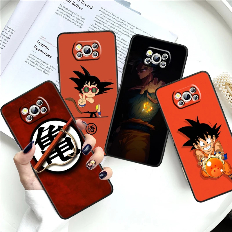 

Anime D-Dragon Ball Z Logo Art For Xiaomi Mi Poco F5 F4 F3 F2 X5 X4 X3 M6 M5 M5S M4 M3 C40 Pro GT NFC 5G Black Soft Phone Case