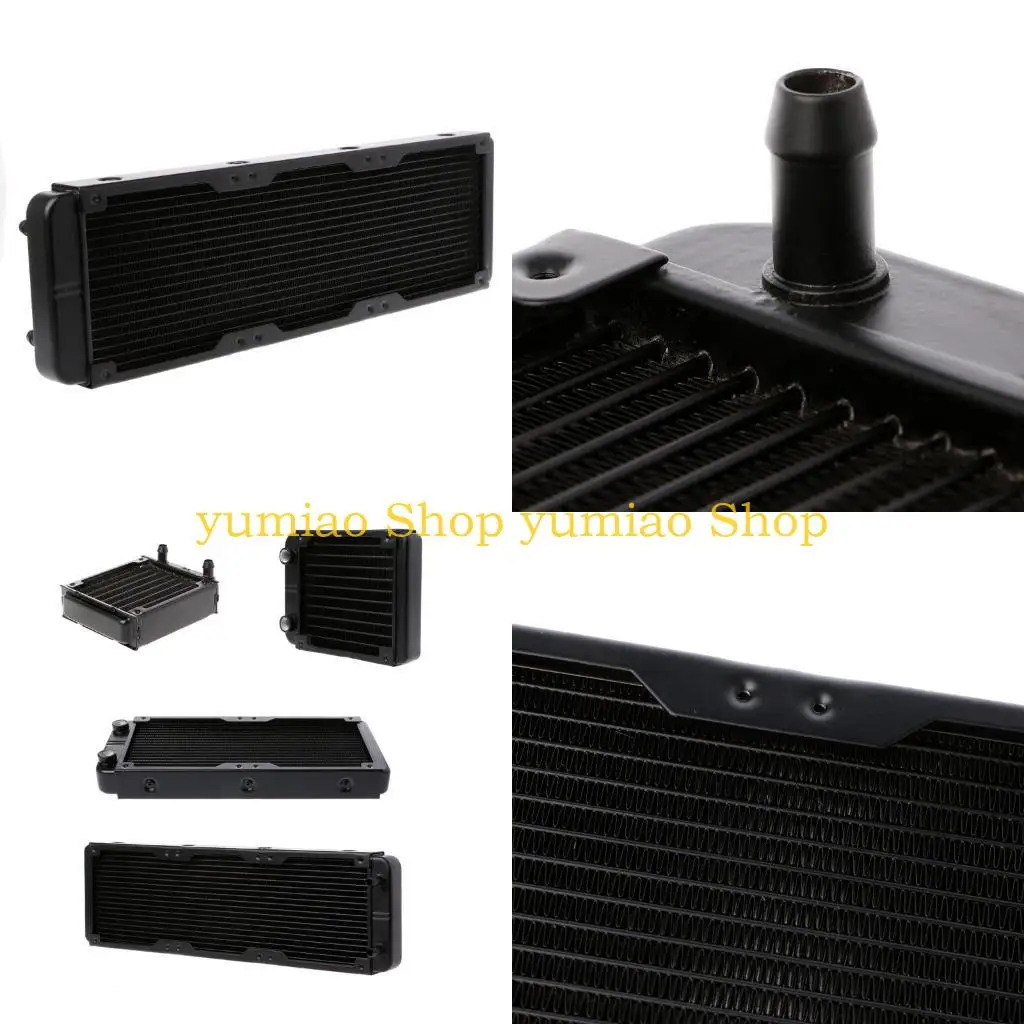 

587B DIY Liquid Cooling System High-Density Fins 18 Row Aluminum Tubes Radiator 360mm