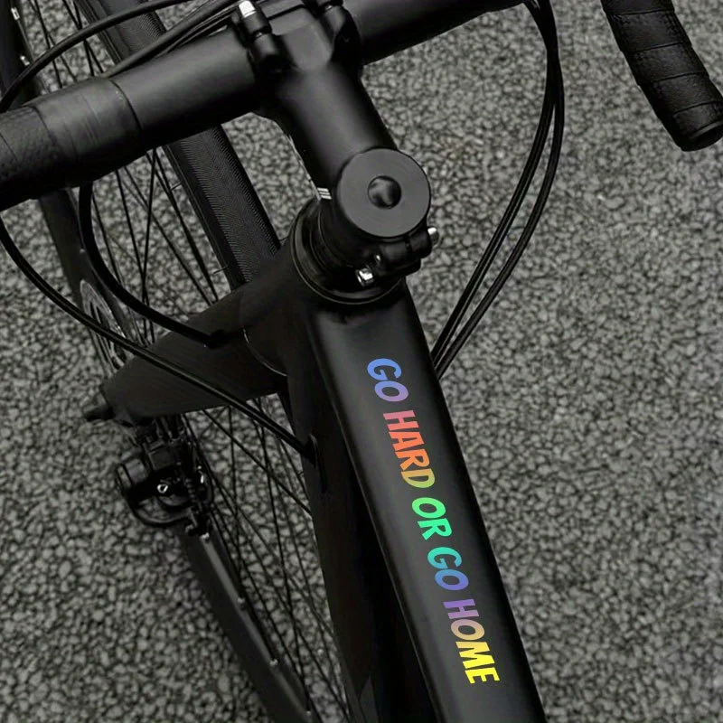 Work Hard Or Go Home Motorcycle Gun Vinyl Sticker 1Pcs Waterproof Colorful Bold Letters Helmet Fuel Tank Scooter Bicycle