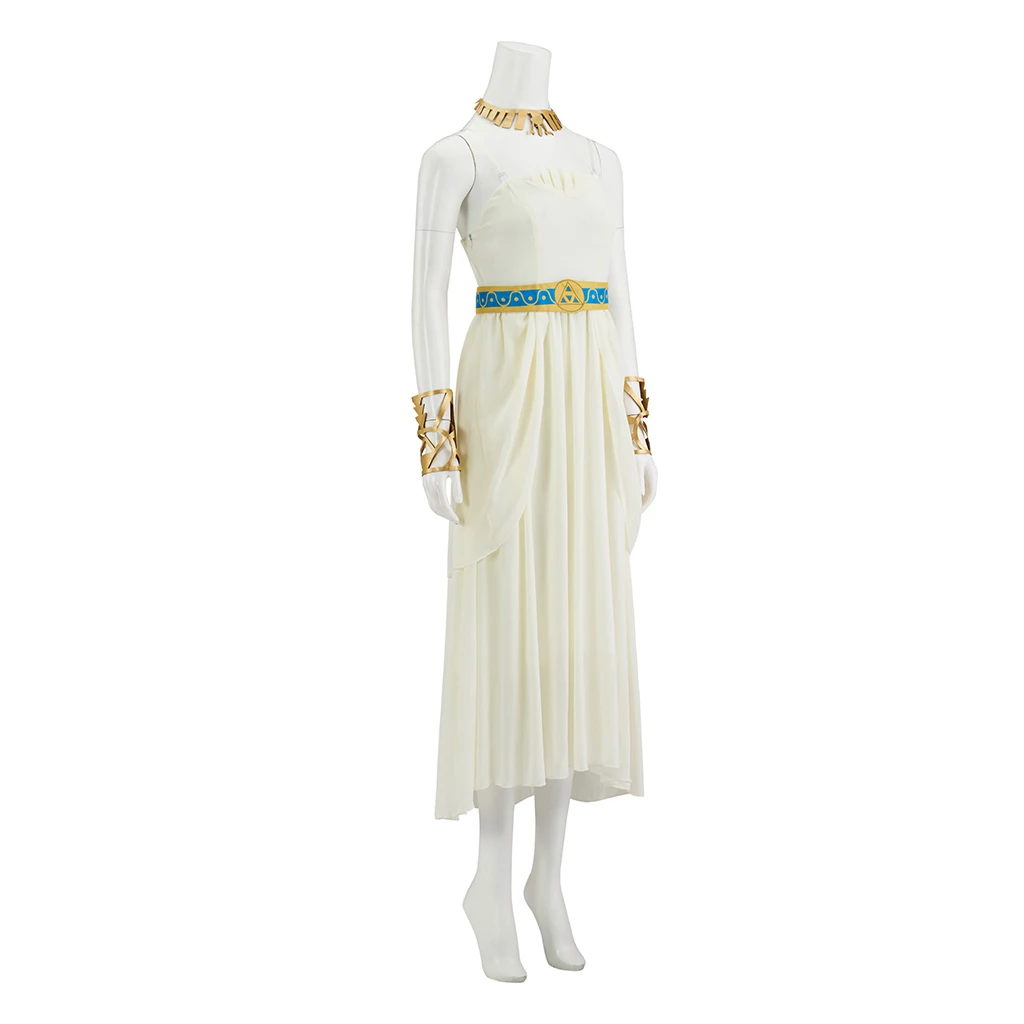 เกมเจ้าหญิงคอสเพลย์เครื่องแต่งกายผู้หญิงชุดปาร์ตี้สีขาวฮาโลวีน Carnival ชุดเครื่องแต่งกาย