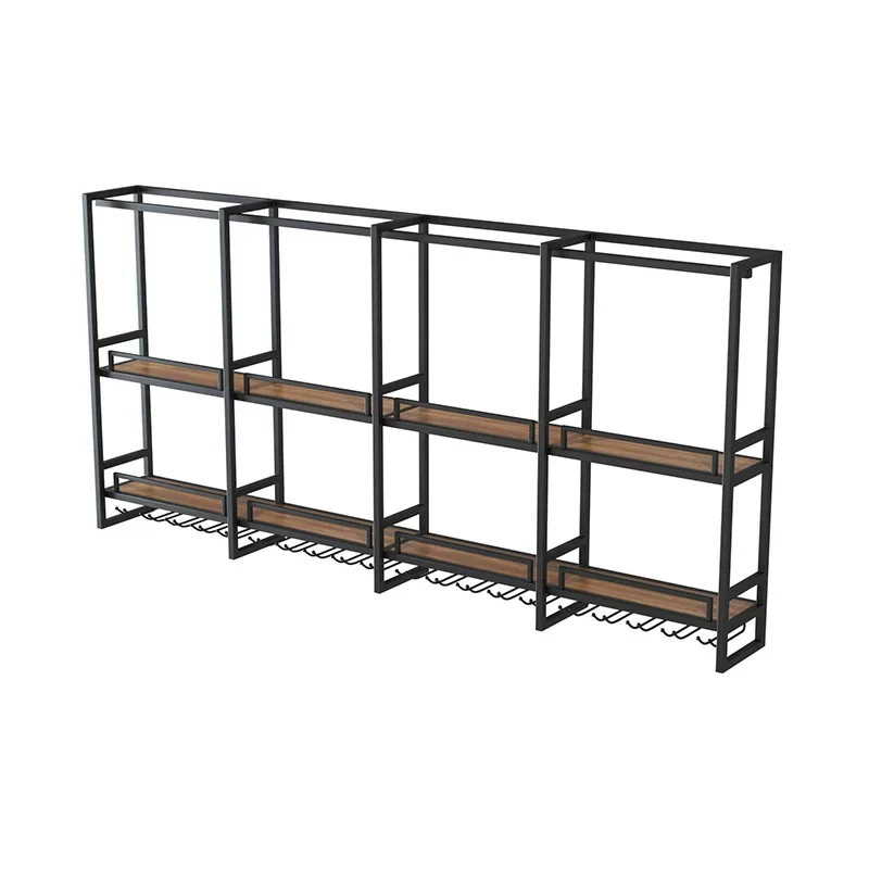 

#@Wall-mounted wine rack, wine cabinet, wall-mounted storage shelf, bar counter wine glass hanging rack, beverage display stand