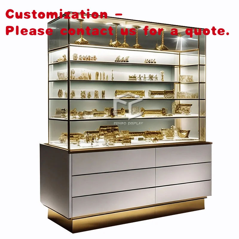 

на заказ.Профессиональная витрина для ювелирных изделий Ювелирный магазин Витрина Подставки Дизайн Украшение магазина