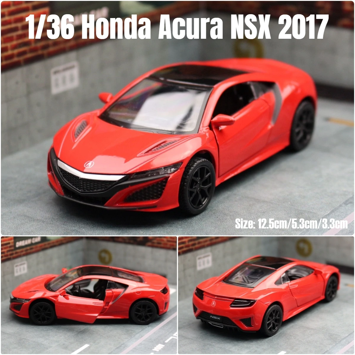 1/36 Honda Acura NSX Toy Car Model For Children RMZ CiTY 3'' Super