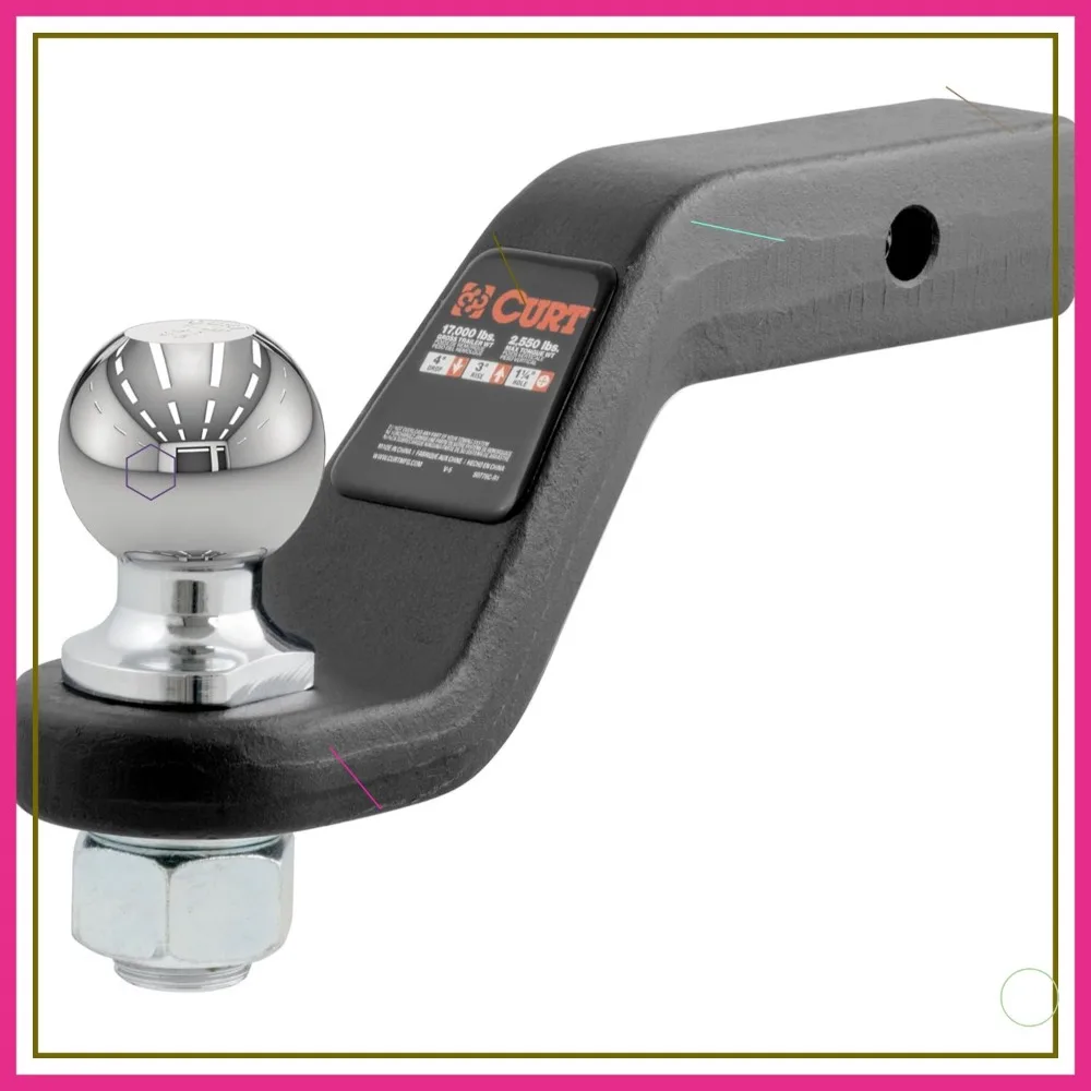 

Сверхмощный сцеп для прицепа с шаром 2-5/16 дюймов, падением 4 дюйма, подходит для приемника 2 дюйма, емкостью 15 000 фунтов