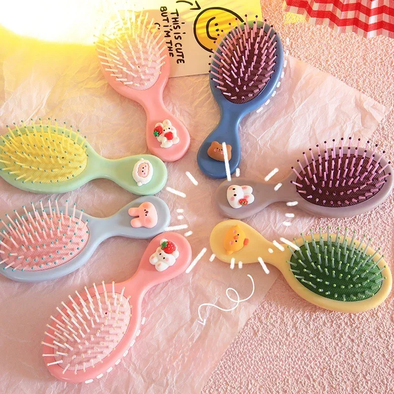 Cute Cartoon Small Hair Comb Children Air Cushion Comb Girl Portable Anti-static Head Massage Hairbrush Barber Salon Accessories