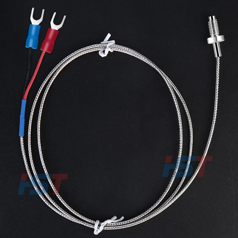 HST 10 Pieces Pack M6 M8 Screw Thermocouple K E Type Temperature Sensor Probe Wire for Industrial Temperature Controller Bulk