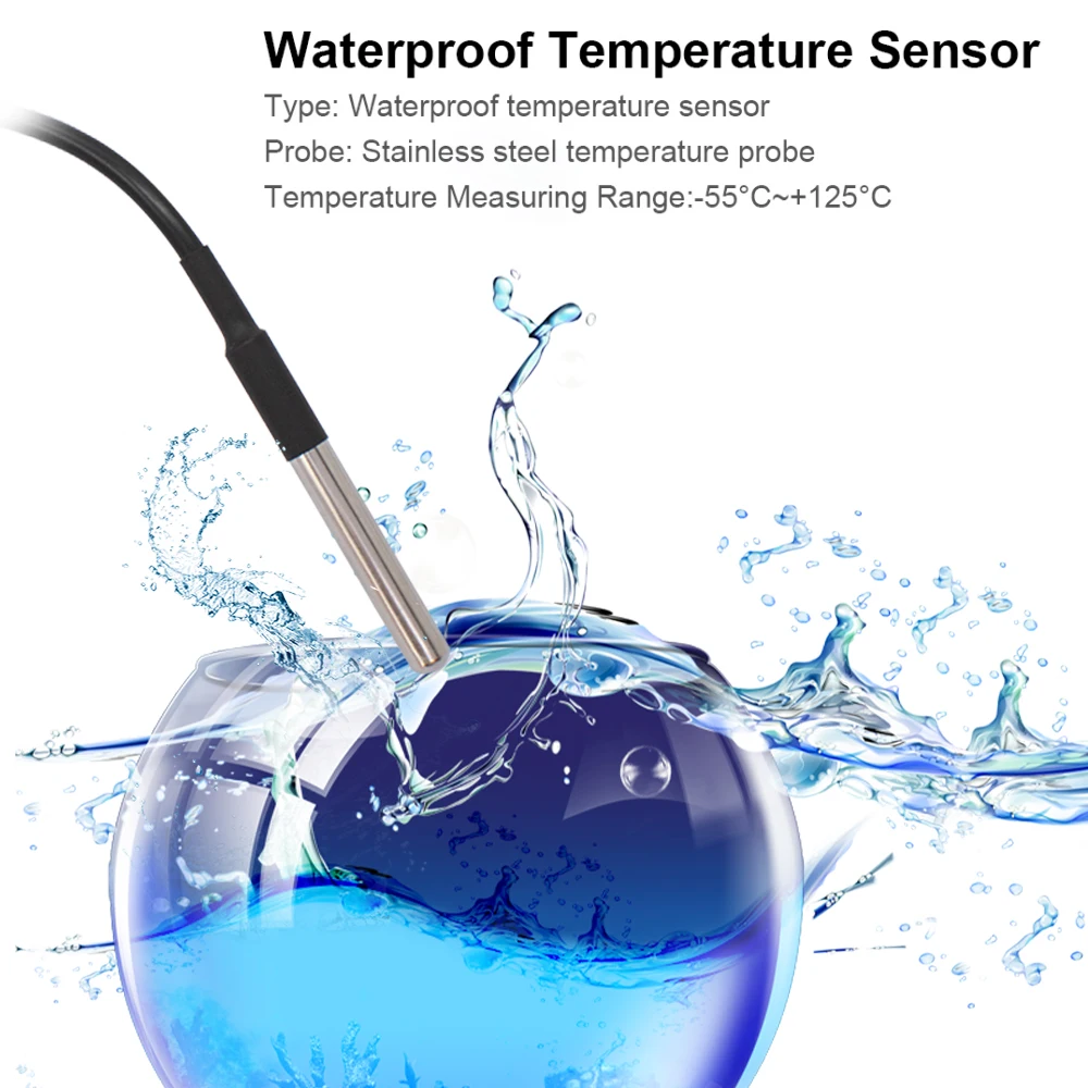 AC DC 7-32V 85-250V Tuya Smart  Switch With Temperature Sensor Passive Dry Contact Timer Relay Work With Home Assistant