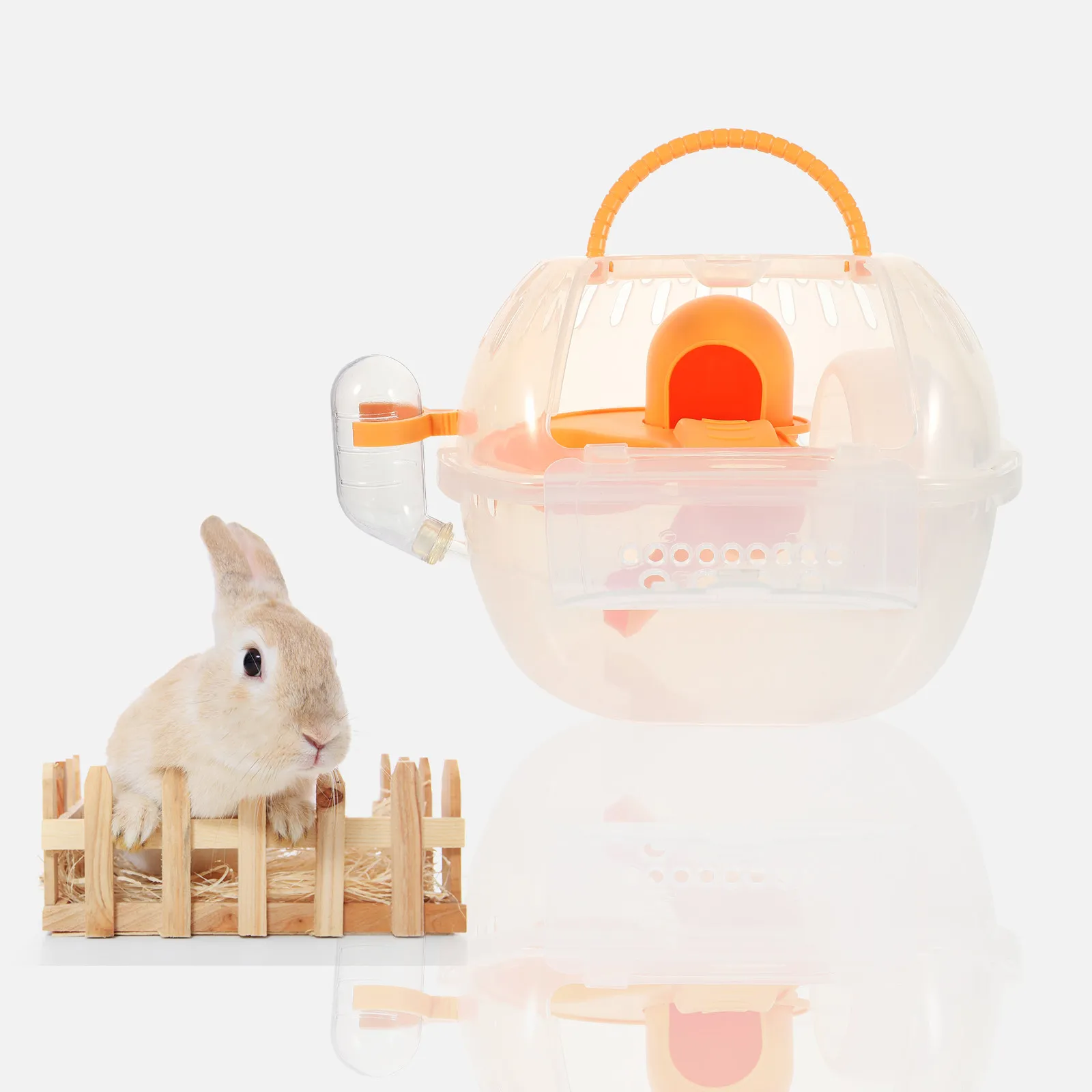 

Премиум-переноска для хомяков: дышащая, портативная, для путешествий, для мелких животных, для использования на улице, компактная, легкая, ручная, пластиковая