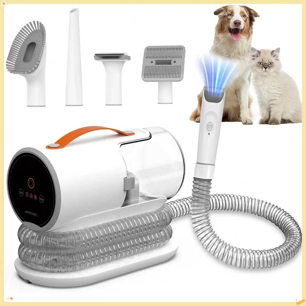 

5 in 1 Pet Grooming Kit with Vacuum Suction - Low Noise 600W Dog Cat Hair Trimmer and Cleaning Machine