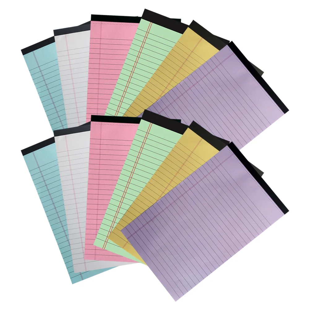 

12Pack A5 Colorful Tearable Memo Pads Small Notepads Lined Paper Notebooks Smooth Writing for School Office Home Students