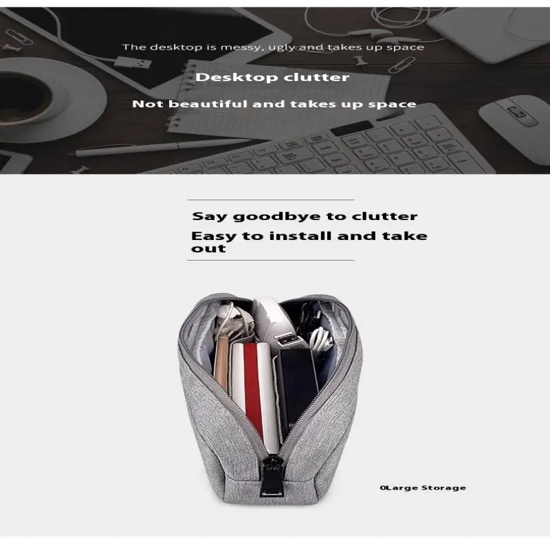 

1 шт., портативная полиэстеровая сумка для хранения в античном стиле, органайзер для шнура, маленькая электроника, SD-карта, сумка для хранения Power Bank