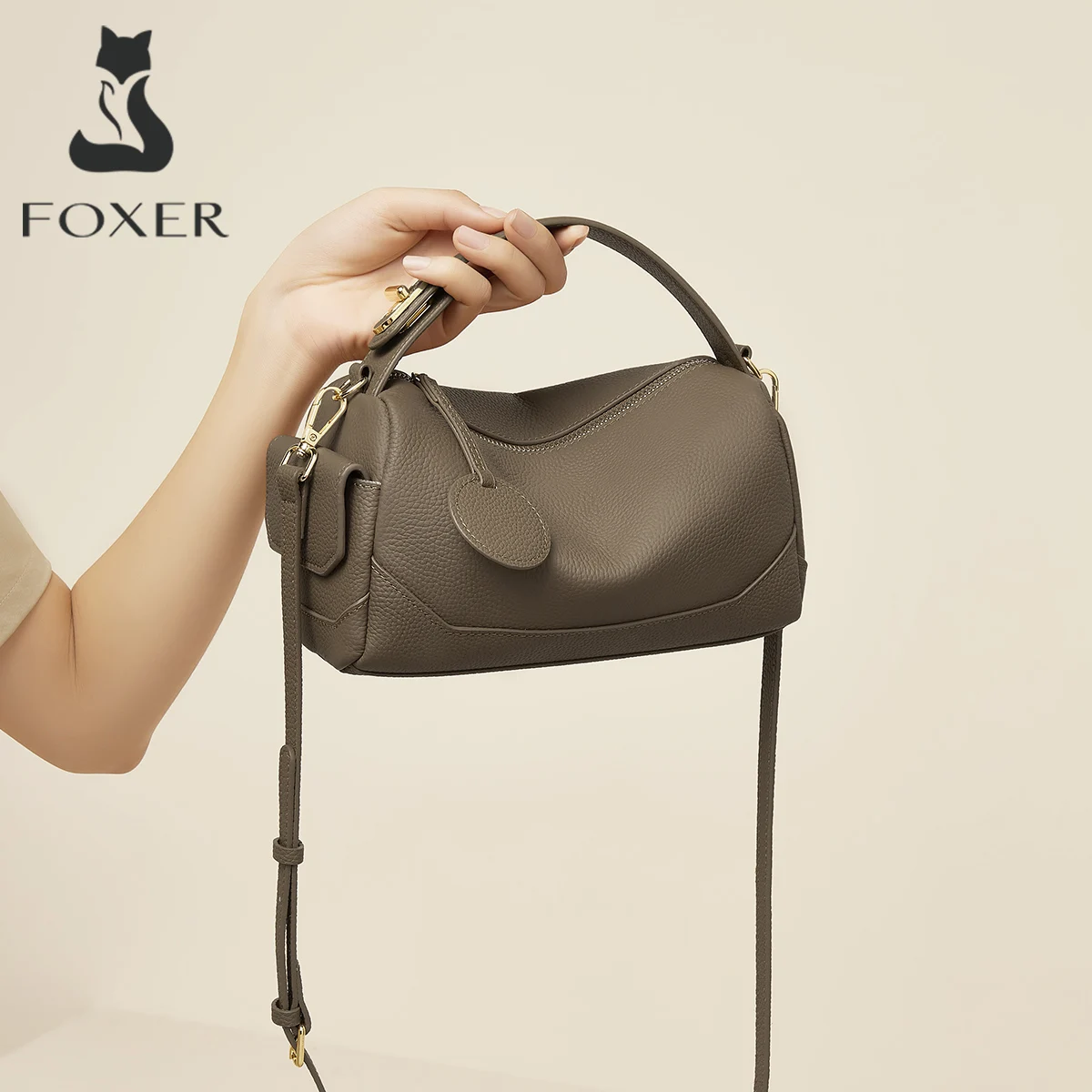 

FOXER Genuine Leather Women's Handbag 2025 Autumn Winter Pillow Bag Luxury Design Female Crossbody Bag Fashion Shoulder Purse