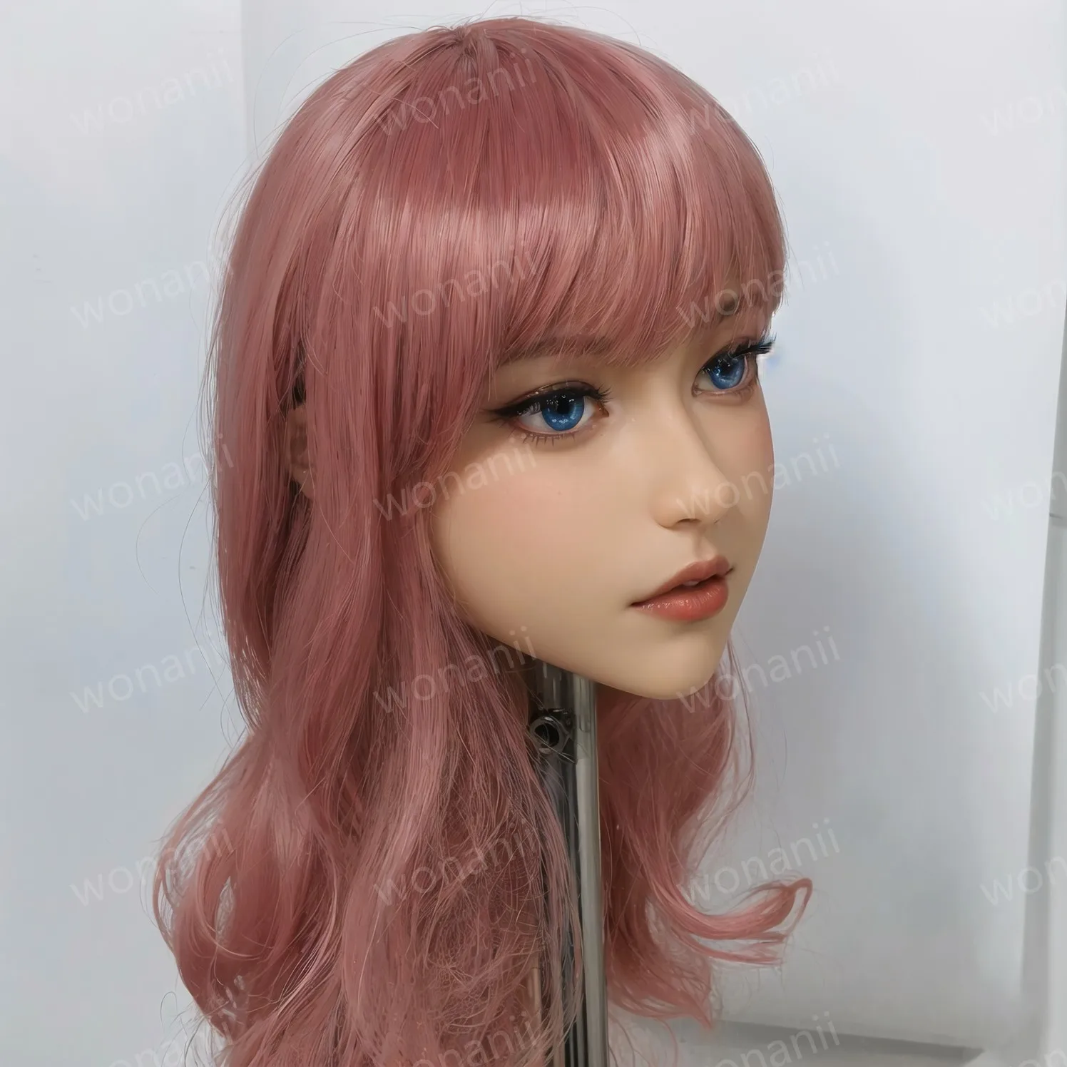 Edisi terbatas kepala wanita, bahan TPE, replika kepala wanita 1:1, tekstur lembut, mainan pria dewasa, tampilan riasan yang indah, lembut