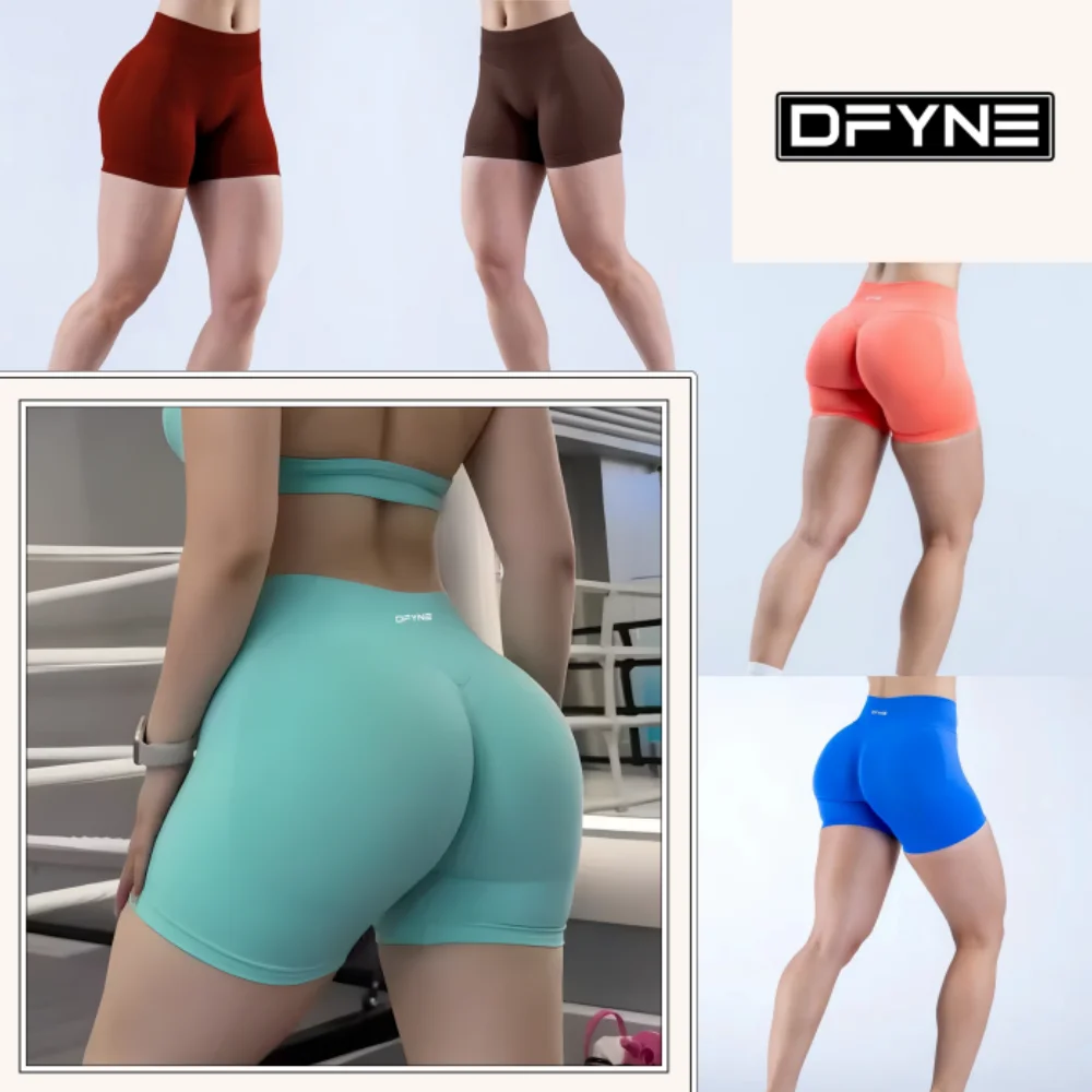 로고가 있는 Ignite 반바지 4.5'' 로우 웨이스트 이음매 없는 요가 반바지 스크런치 부랑자 체육관 반바지 운동 바이커 짧은 스트레치 피트니스 반바지