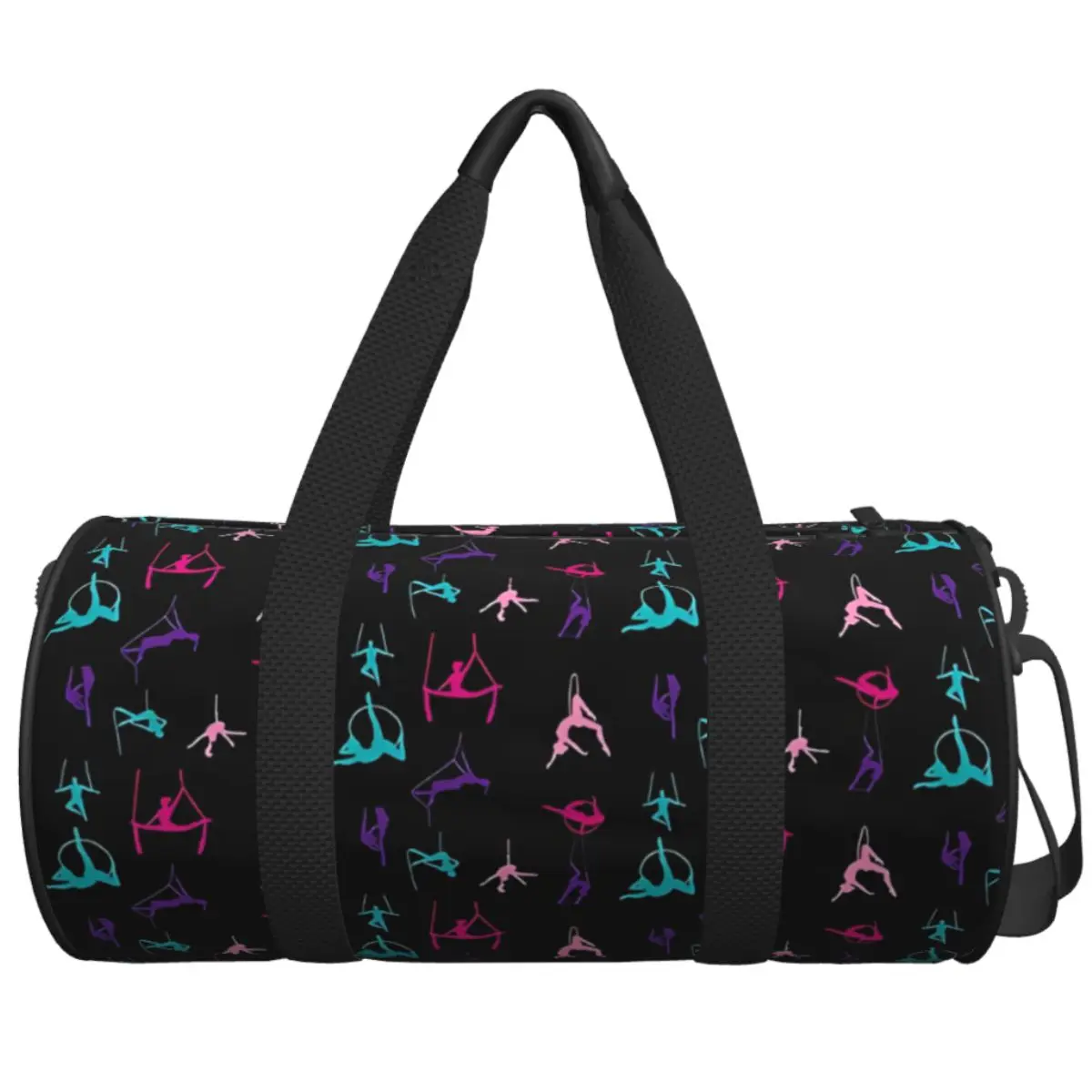 Gymnastics Girl Colorful Pattern Modern Sport Sport Bags with Shoes Gym Bag Waterproof Couple Handbag Training Fitness Bag
