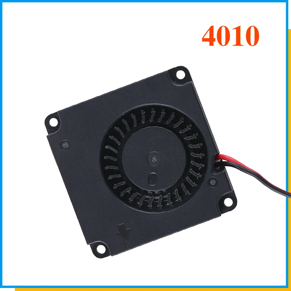 3D Printer Turbine Fan 12V 24V 40mm *10mm 4010 40mm DC Turbo Fan Hydraulic Bearing Blower Radial Cooling Fans for Creality CR-10