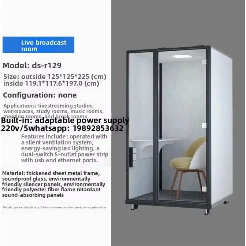 LYY Portable Home Soundproof Room Sleep Pod Silent Cabin Live Streaming Room Simple Recording Studio for Home Use