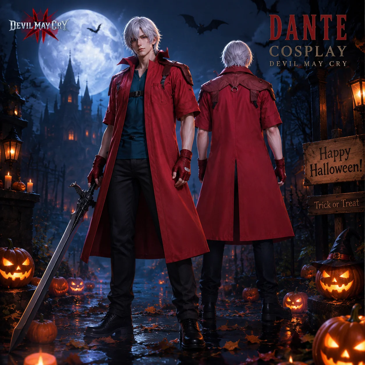 DMC5 Devil May Cry Dante Cospl - Trench Coat Men บทวิจารณ์และราคา