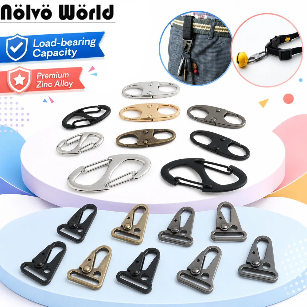 10-40-90pcs-webbing-carabiners-sling-snap-hook-clips-for-outdoor-camping-backpack-luggage-anti-theft-zipper-clips-accessories