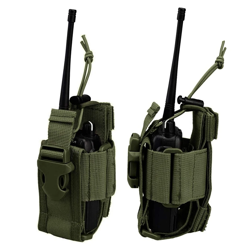 Tactical Walkie Talkie Holder Bag Molle Radio Pouch Nylon Waist Pack Pocket Pendant Pouch Hunting Accessories