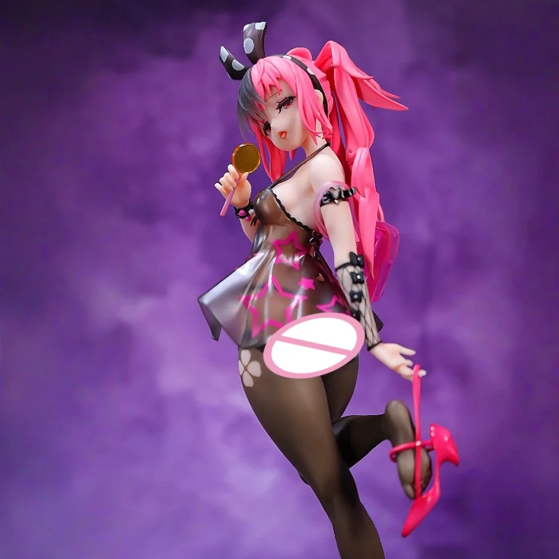 Digigirl Anime Figure One Sixth Scale Original In Stock Bunny Girl High Heels Lollipop Pvc Collectible Statue Adult