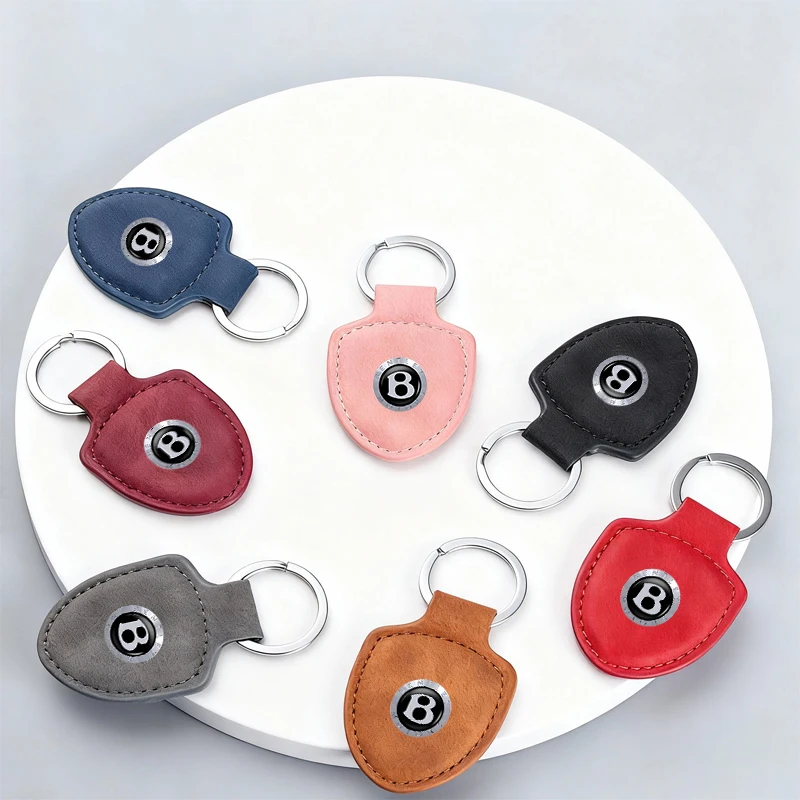 

Durable Leather Car Shield Pendant Keychain Ring for Keys for New Bentley Flying Hurtling Spur Continental GT Bentayga Mulsanne