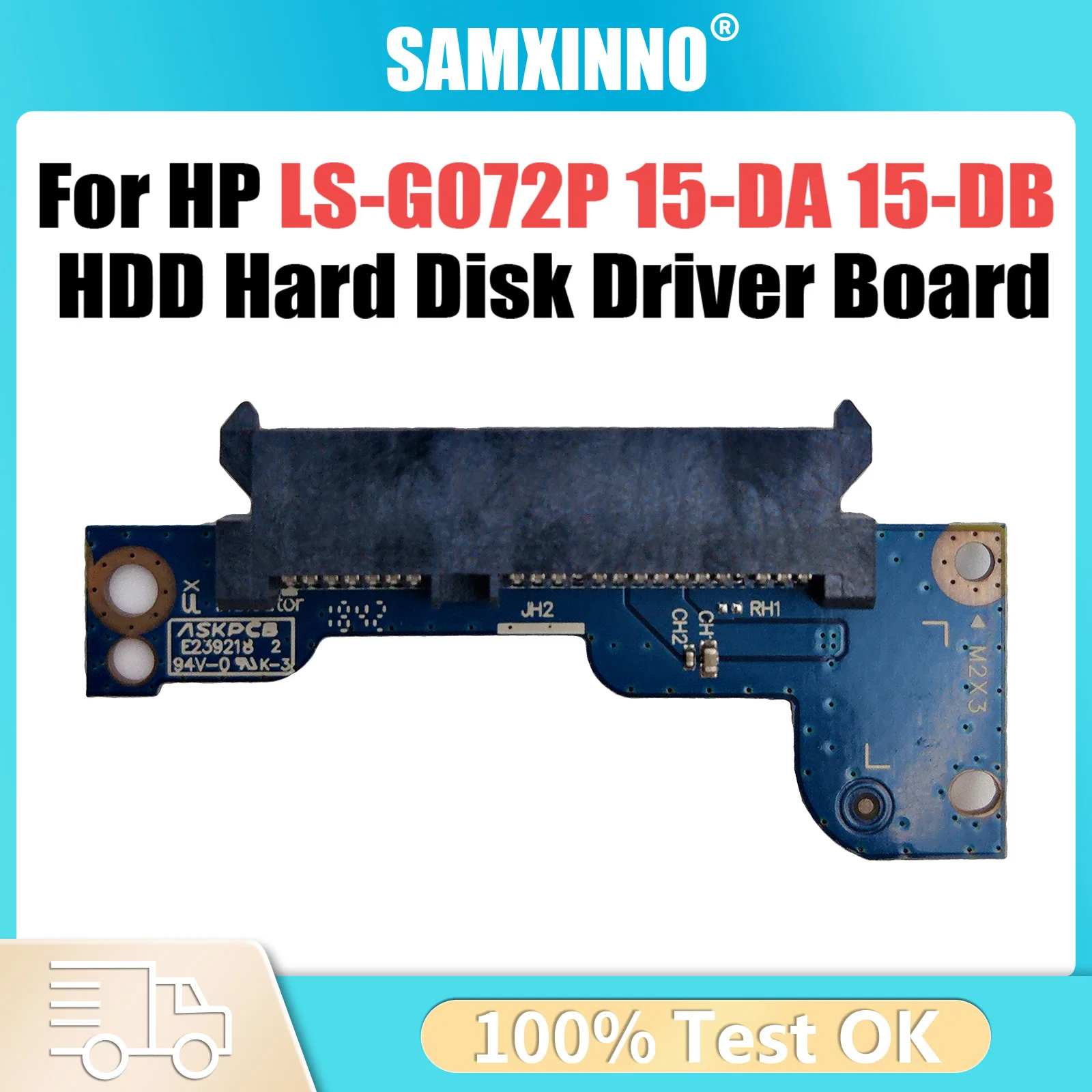 EPK52 LS-G072P NBX0002CB00 Para HP 250 255 G7 15-DA 15-DB HDD Placa de driver de disco rígido com cabo 100% testado