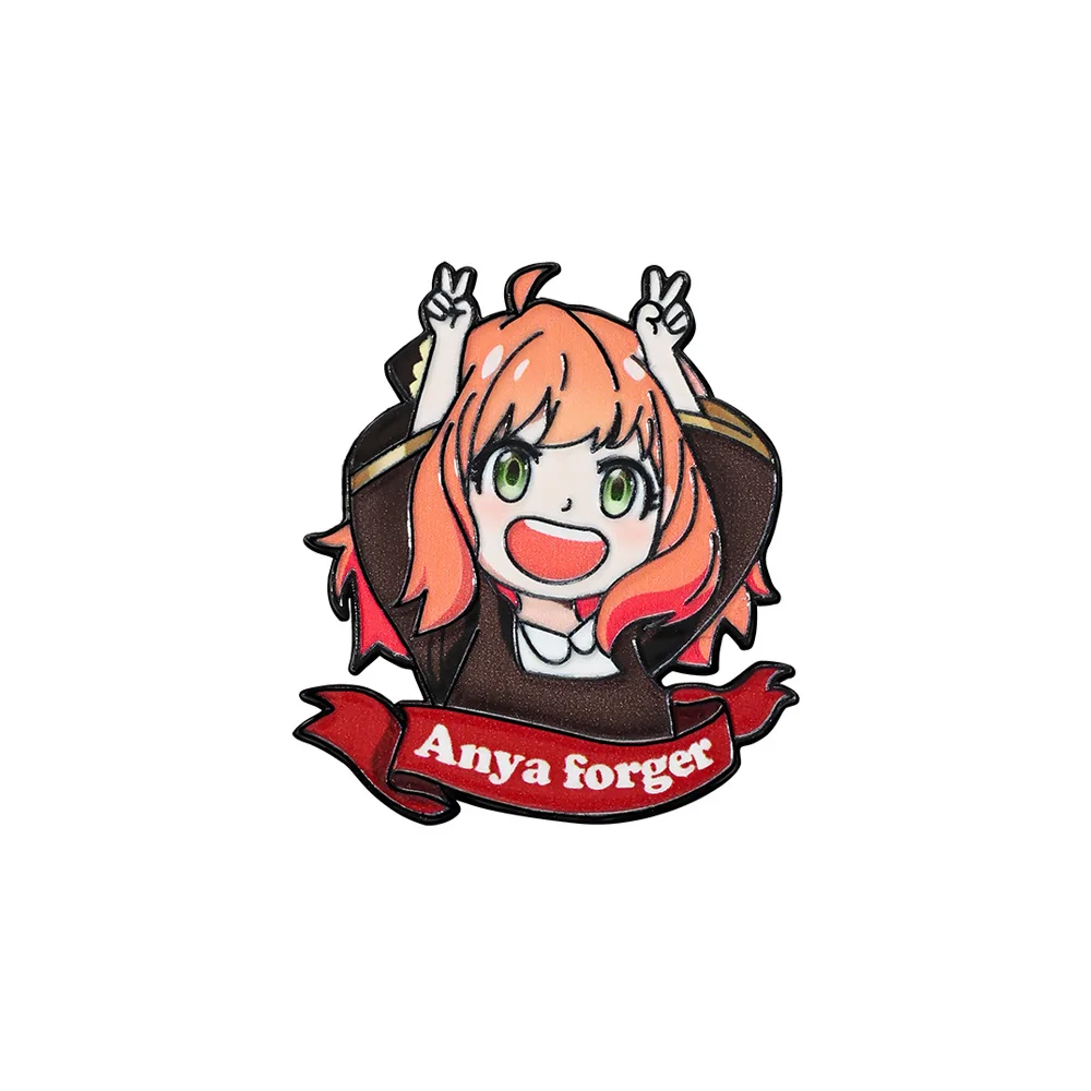 Spy Family Cartoon Brooch Cute Anya Joel Lloyd Anime Cartoon Peripheral Cartoon Badge Backpack Hat Jewelry Accessories Gift image 6