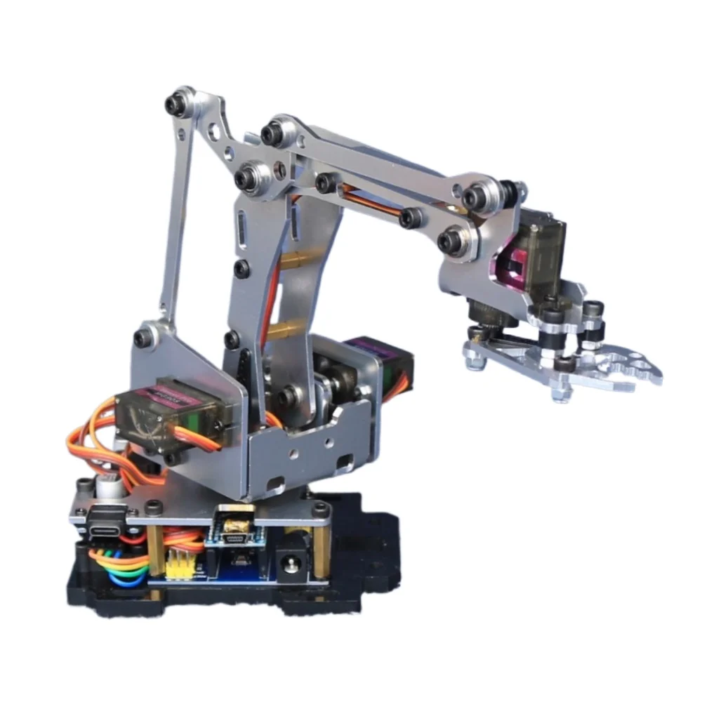 

Metal 4 Servo Robotic Arm, Mobile APP Control with Robotic Claw, Arduino Robotic DIY Arm Kit