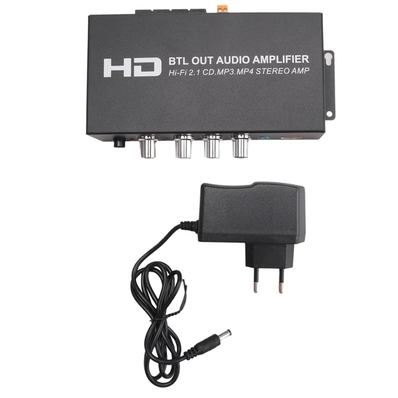 

ELECT-Bass/Treble Control 2,1-канальный аудиоусилитель HI-FI 160 Вт + 80 Вт для Bluetooth/RCA/AUX для дома/автомобиля EU PLUG