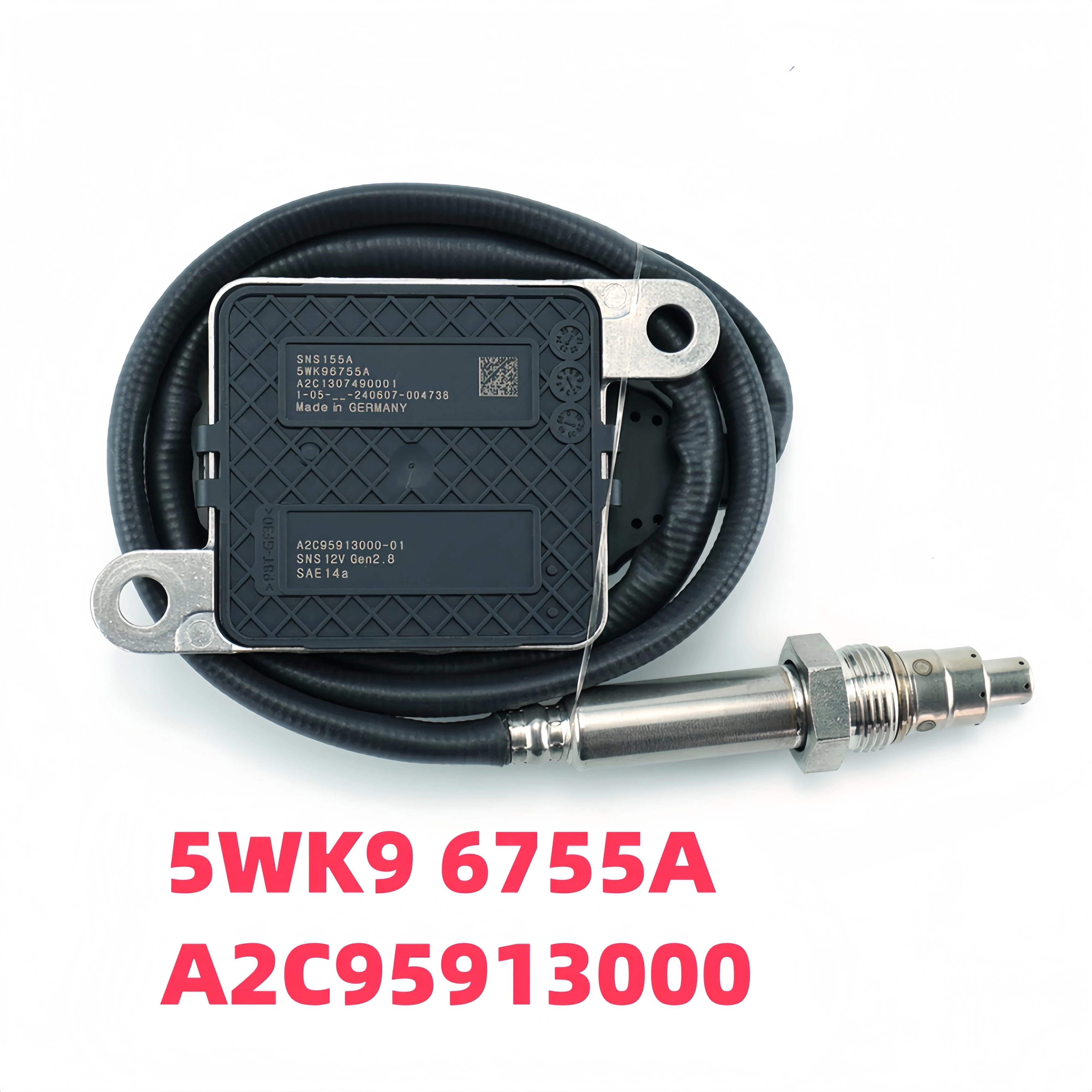 

5WK96755A Nitrogen Oxygen Sensor A2C95912900-01 For Cummins CES VAN Truck Kubota Fendt Engine 12V 5WK9 6755A Car Accessories