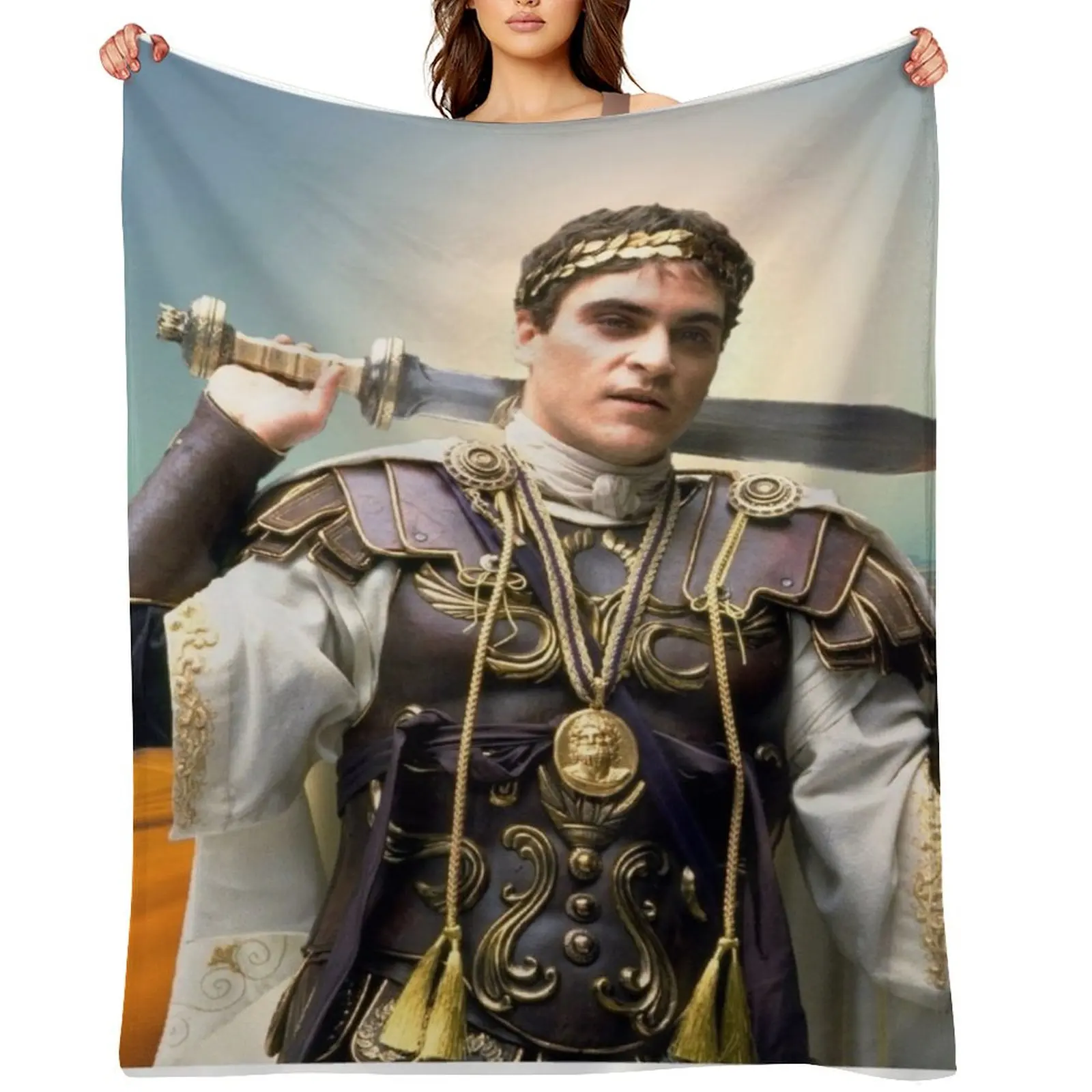 

Joaquin Phoenix - Gladiator 2 Throw Blanket Plaid for sofa Vintage Flannel Blankets