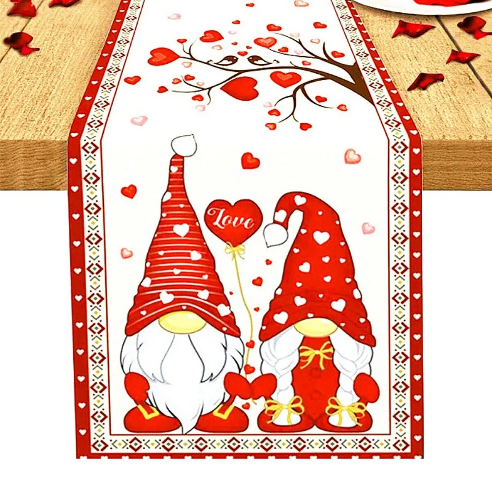 2024 New Merry Christmas Runner Snowman Pattern 70 inch Cloth Cartoon Santa Claus Home Tablecloth