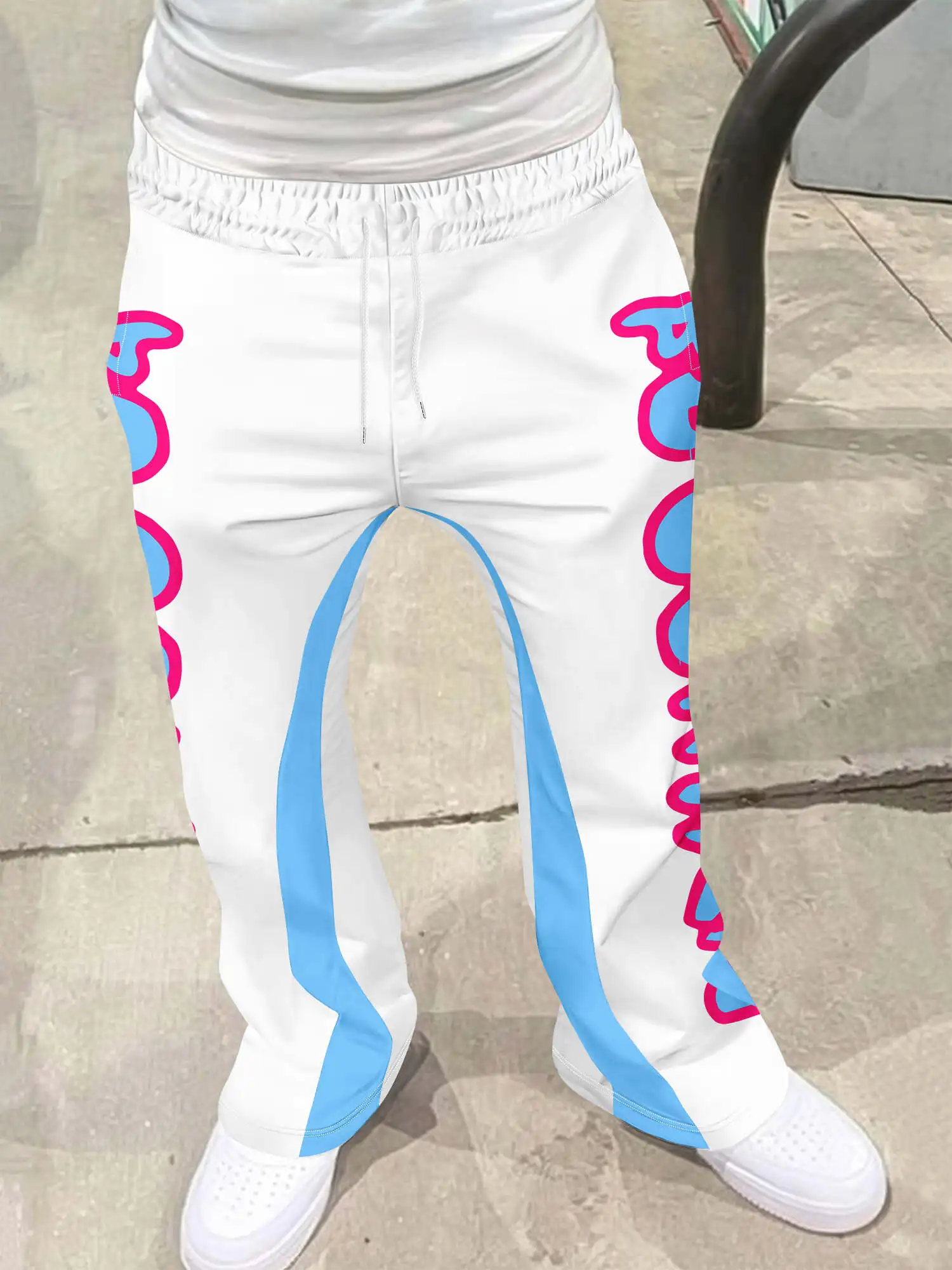 Unisex Schnelltrocknende Freizeithose für Damen und Herren, Hip-Hop-Hose mit Streifenmuster, Sommer-Outdoor-Sport-Sweatpants mit geradem Bein – Detail 7