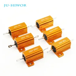 RX24 25W Aluminium Housed High Power Resistor Metal Shell Heatsink Resistance 0.1 0.5 1 10 20 30 50 Ohm Custom Values
