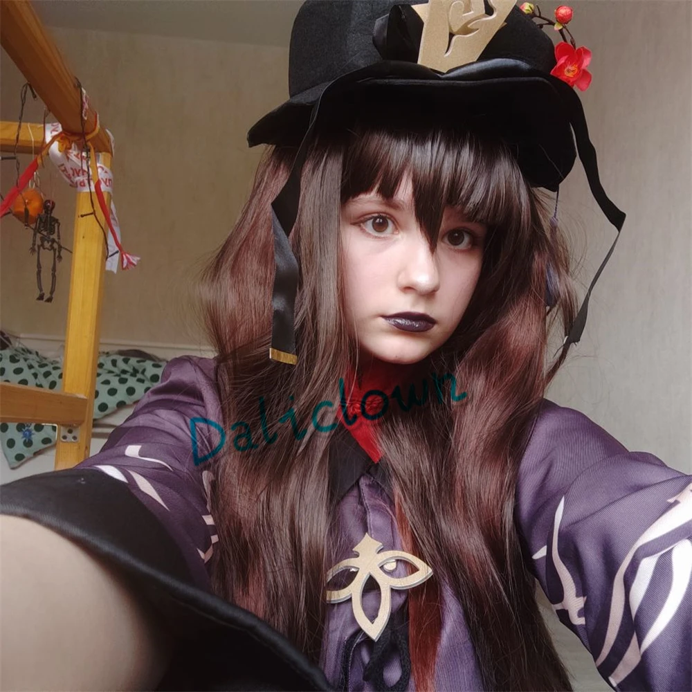 GenshinImpact Hutao Cosplay Costume Cheap Outfit Wig Cosplay Anime Hu Tao Chinese Style Halloween Costume For Women Kids Girls