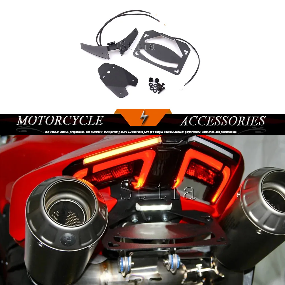 

2025 New Tail Tidy For Ducati Panigale V4 Streetfighter V4 S V2 Fender Eliminator Plug and Play License Plate Holder PANIGALE V4