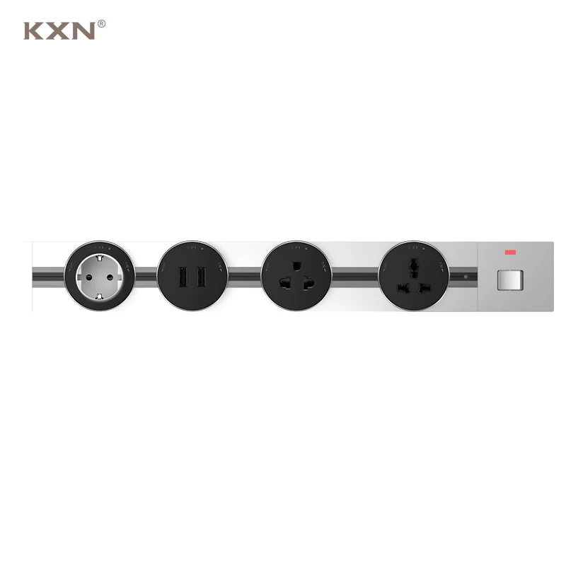 EU Standard Germany Socket Electrical removable modular Adapter for track rail power extension socket
