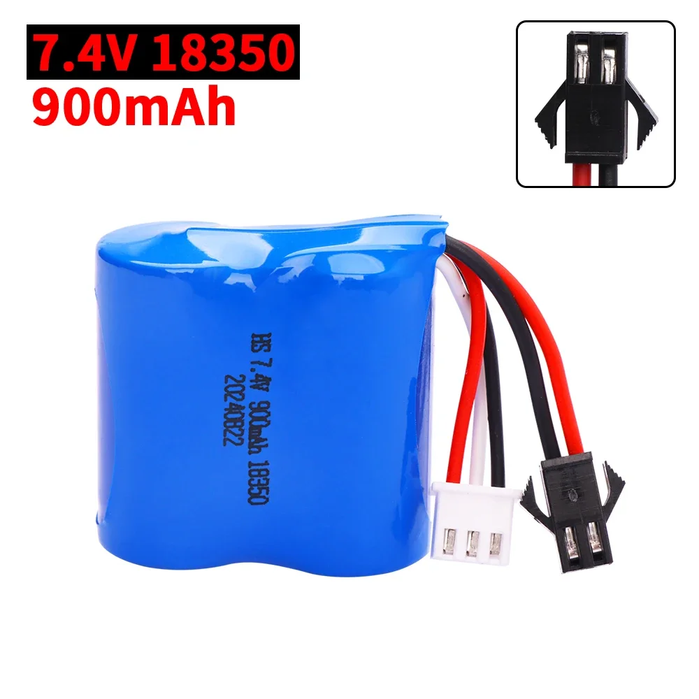 18350 SM2P التوصيل بطارية ليثيوم أيون وشاحن USB ل H100 H102 S1 S2 S3 S4 S5 عالية السرعة RC سباق قارب البطارية 7.4 فولت 900 مللي أمبير البطارية