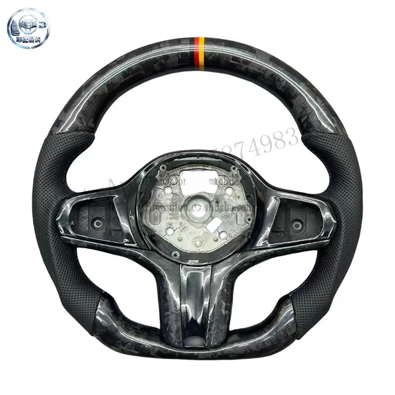 Hycent Customized Sports Forged Carbon Fiber Perforated Leather Steering Wheel for G20 G28 G29 G30 G32 G38 G11 Cars