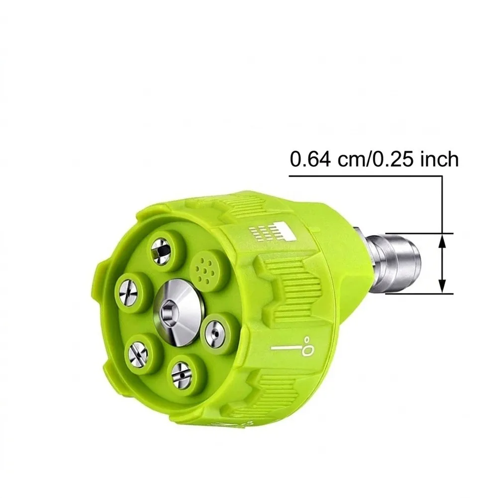6-in-1 Pressure Washer Nozzle Kit 1/4 Inch Quick Connect High Pressure Spray Tip For Car Patio Garden Cleaning Up To 3500 PSI