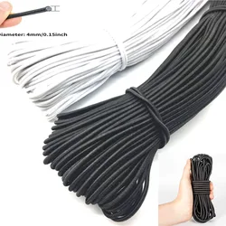 1/2/3/4/5MM Strong Elastic Rope Rubber Band White/black High-Quality Round Elastic Band Cord Sewing Craft Garment DIY Accessorie