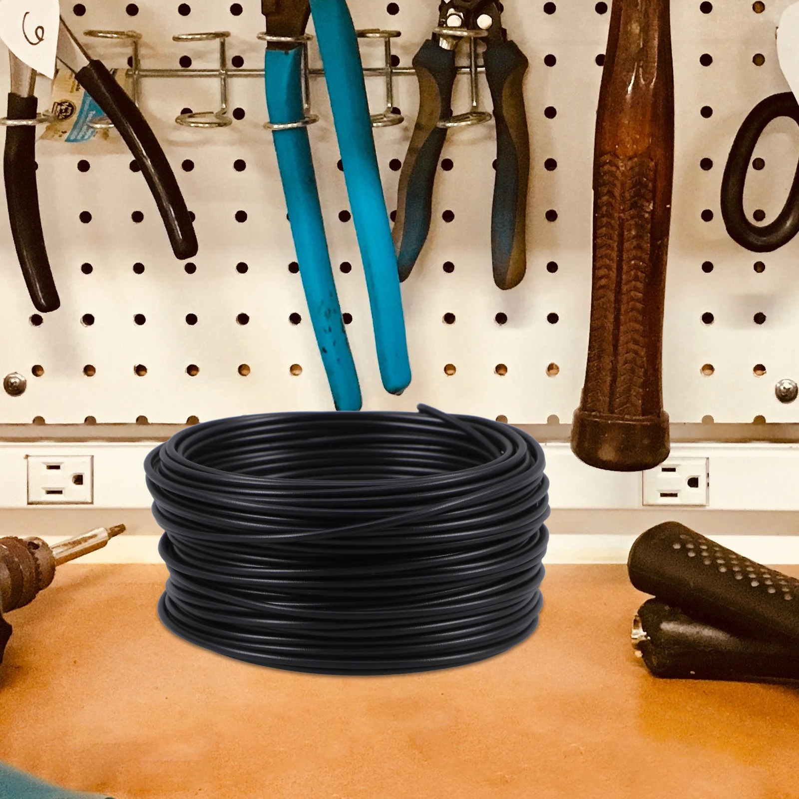 

2 Rolls Pvc Coated Galvanized Iron For Electrical Cable Management Durable Outdoor Wire Binding Fastening Cord Organizer Heavy