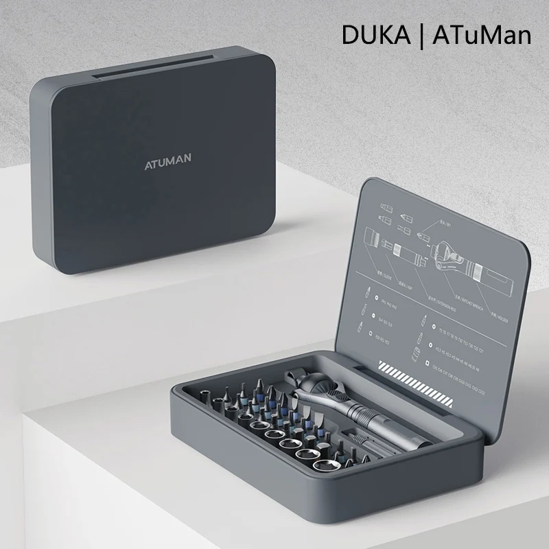 

Новый набор отверток-трещоток ATuMan 2026, 40 в 1, с магнитным ключом, полуавтоматический, многофункциональный, с набором торцевых головок, инструменты для ремонта