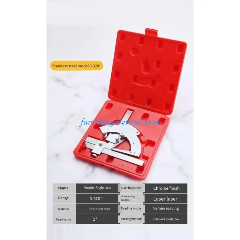 Y5GD 0-320/360 Degree Protractor Metal Finder- Ruler Woodworking Tools