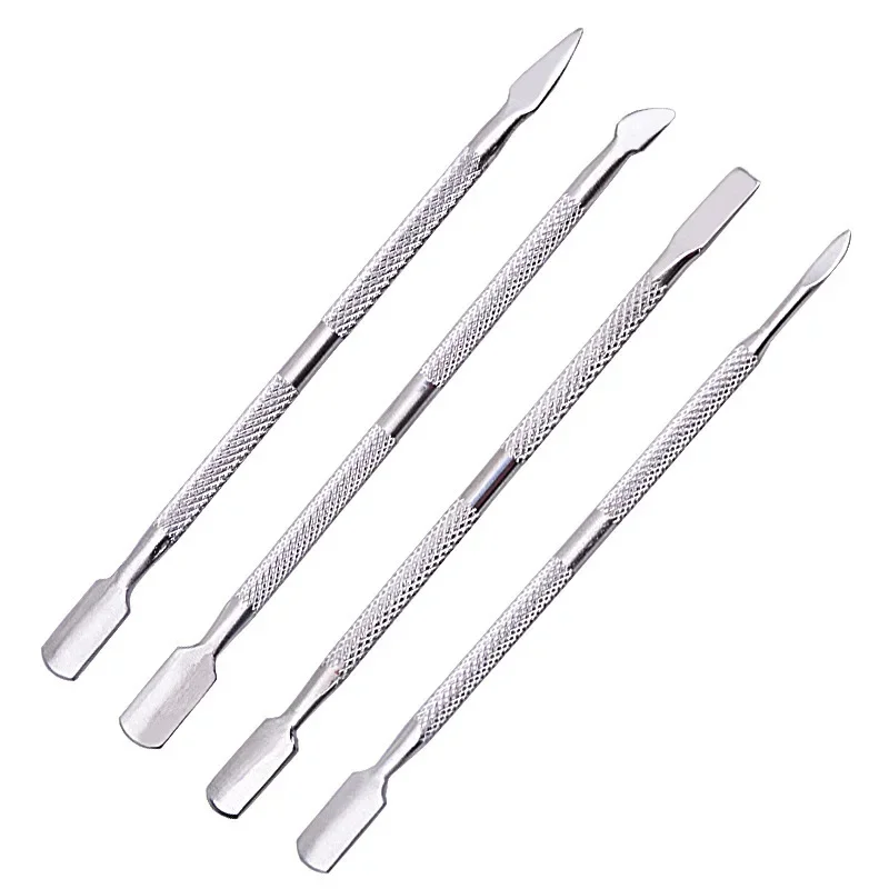 4pcs/Set Tools to Remove Dead Skin Frustration Dead Skin Fork Independent Packaging Stainless Steel Push ,Things for Nails