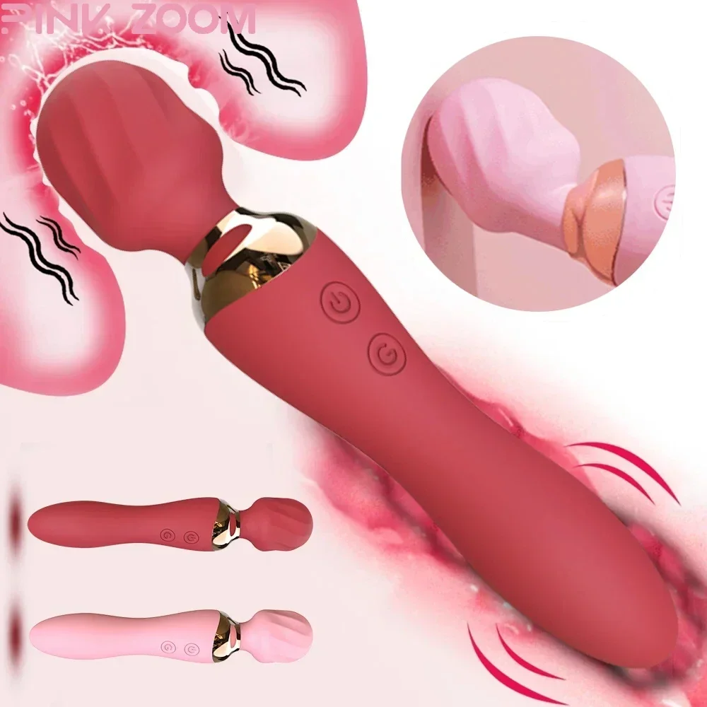 10 Speeds Heating AV Vibrators Magic Wand Vibrators Clitoral Stimulators Vaginal G-spot Massagers Women's Masturbators Sex Toys