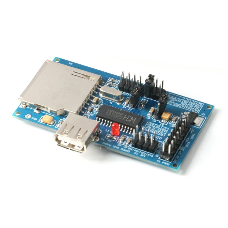Módulo de cartão sd microcontrolador módulo de cartão sd placa de desenvolvimento ch376usb placa de avaliação sip interface